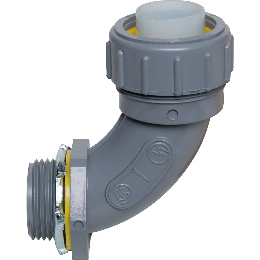 1" 90° Non-Metallic Connector, Gray