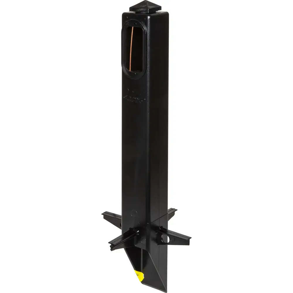 19.5" Low Profile Support For Outdoor Light Fixtures, Black