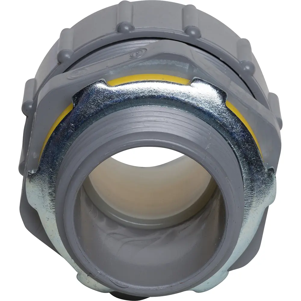1" Straight Non-Metallic Connector, Gray
