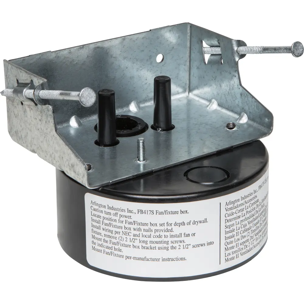 20.0 Cu. In. Nail On Fan & Fixture Box w/ Steel Mounting Bracket 2 20.0 Cu. In. Nail On Fan & Fixture Box w/ Steel Mounting Bracket