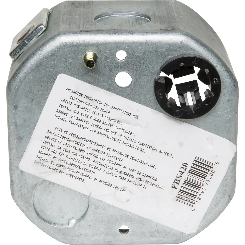 20.0 Cu. In. Steel Octagonal Fan & Fixture Joist Mounting Box, 2" Box Depth