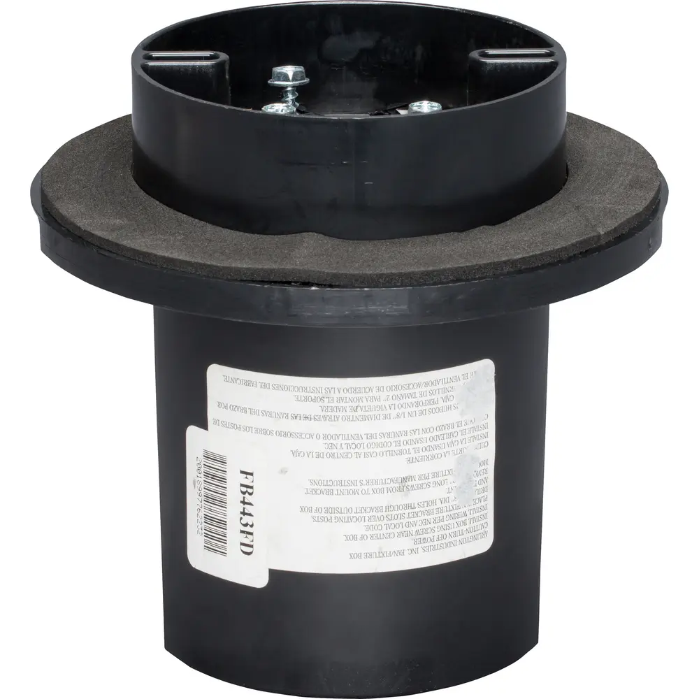 28.5 Cu. In. Joist Mount Screw-On L-Shaped Vapor Box for Fans & Fixtures, Black