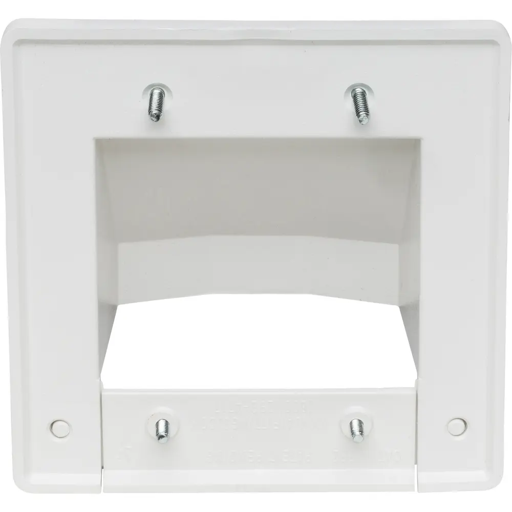 2-Gang 2-Piece Reversible Low-Voltage Cable Entrance Plate, White