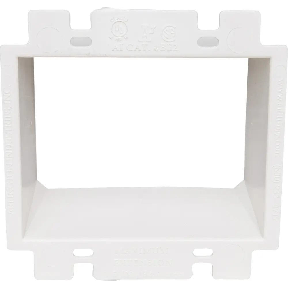2-Gang Box Extender, White
