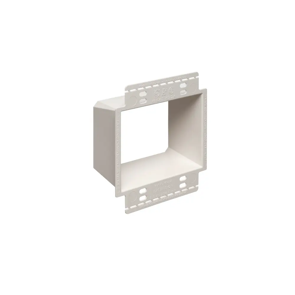 2-Gang Box Extender w/ Larger Flange, White 2 2-Gang Box Extender w/ Larger Flange, White