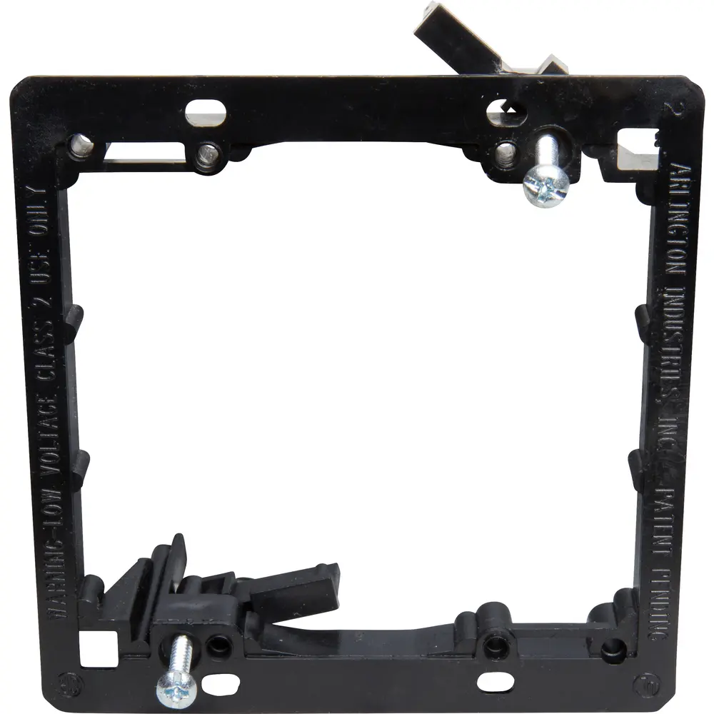 2-Gang Low Voltage Mounting Bracket, Black