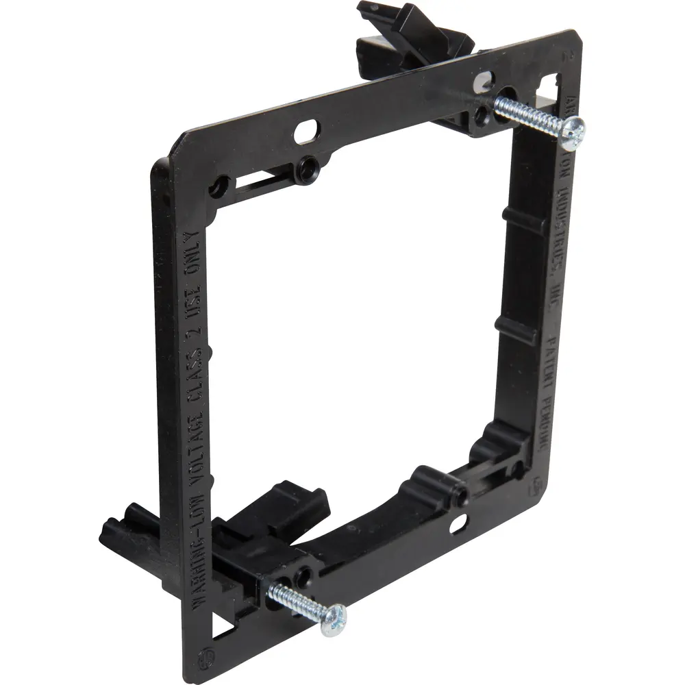 2-Gang Low Voltage Mounting Bracket, Black