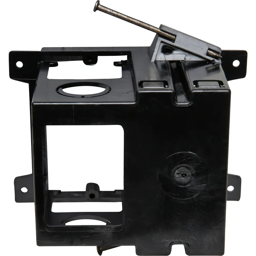 2-Gang Power and Low Voltage Box for New Construction, 1/2" and 3/4" KO, 20 Cu. In.