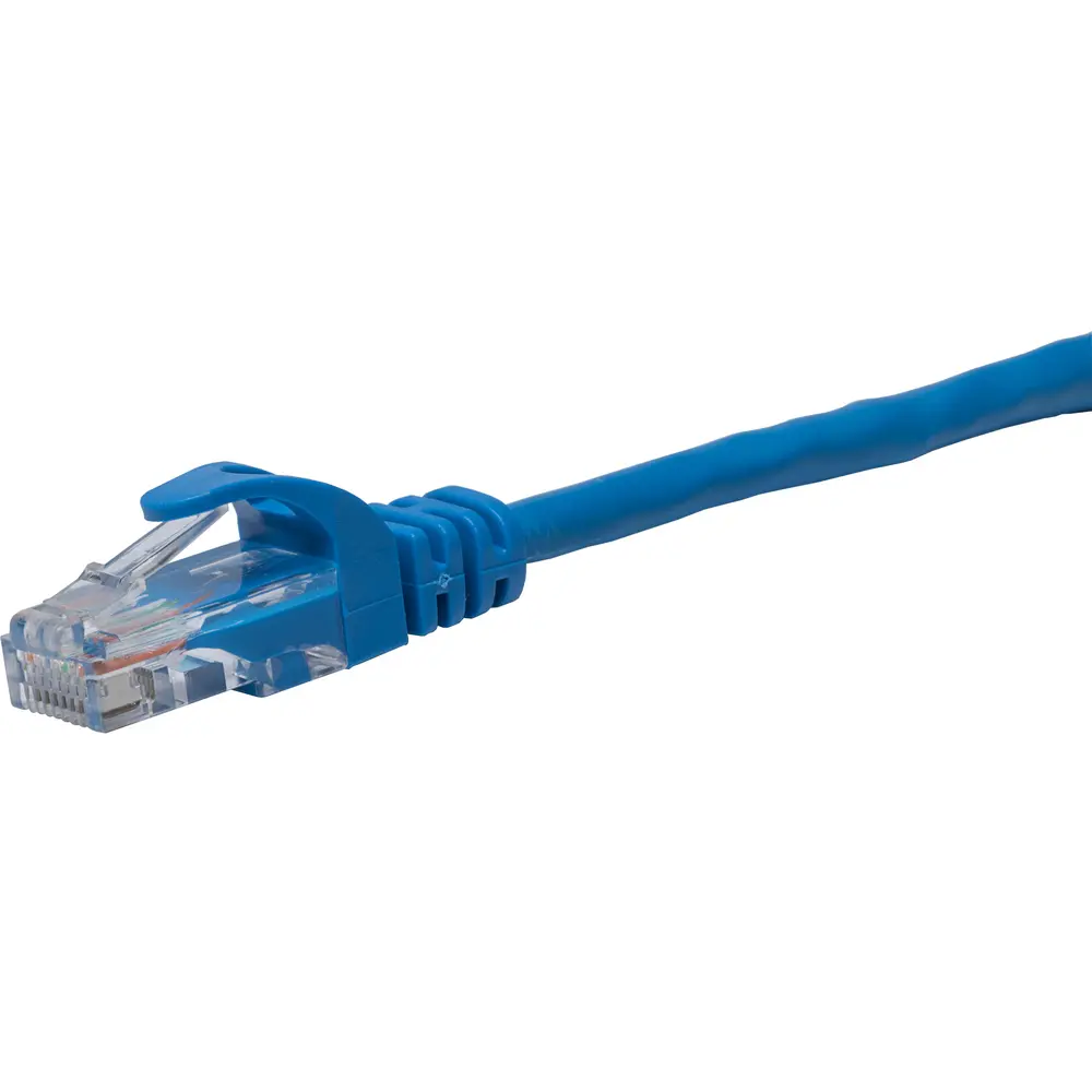 15' Cat5e, Blue, 24 AWG, 4 Pair, Solid, Copper