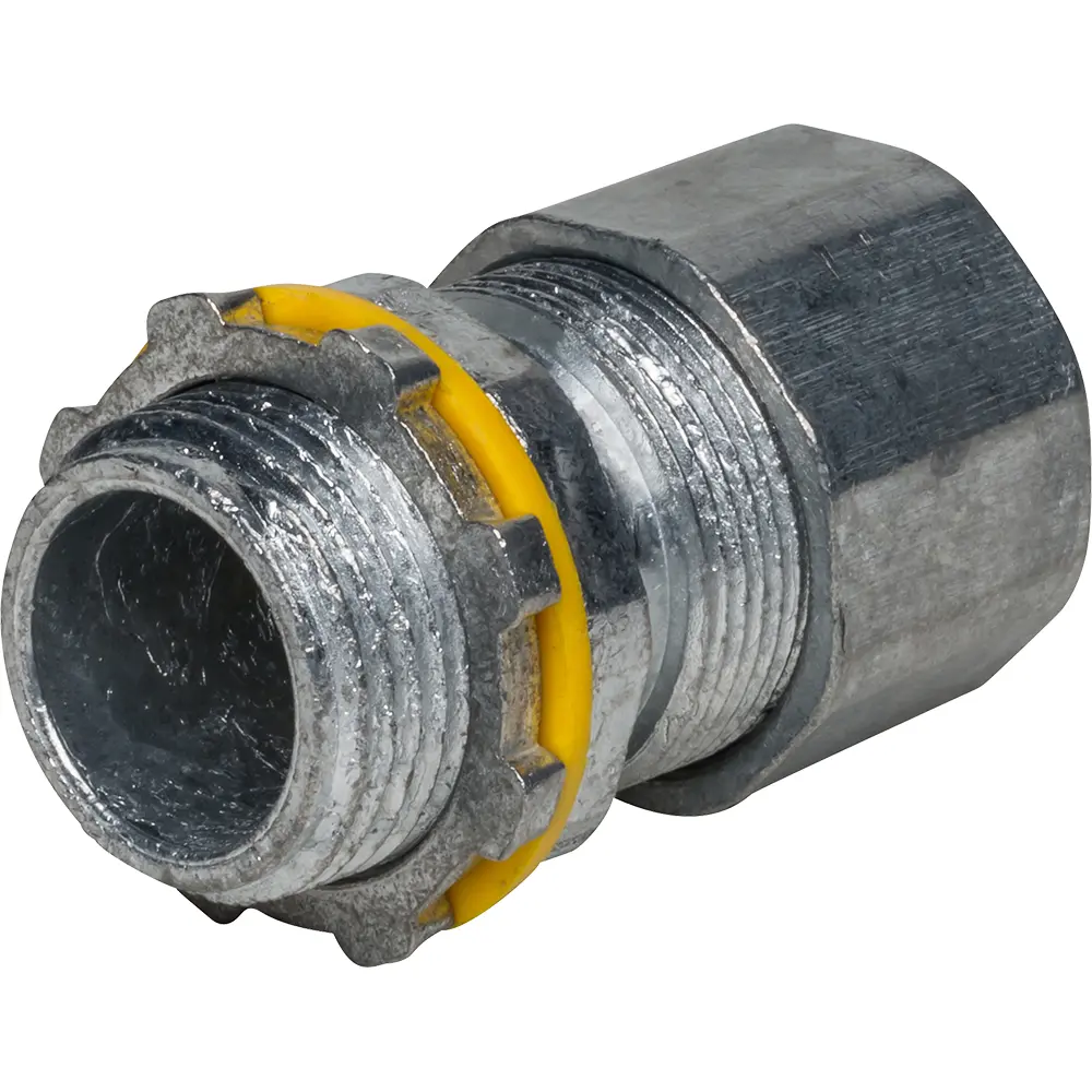 3/4" Low-Profile Strain Relief Cord Connector, 0.385" - 0.750", Zinc 2 3/4" Low-Profile Strain Relief Cord Connector, 0.385" - 0.750", Zinc