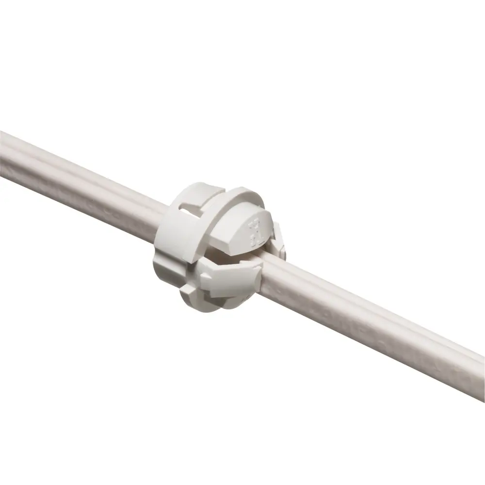 3/4" White Button™ Non-Metallic Push-In Connector, 3/4" Knockout, Plastic