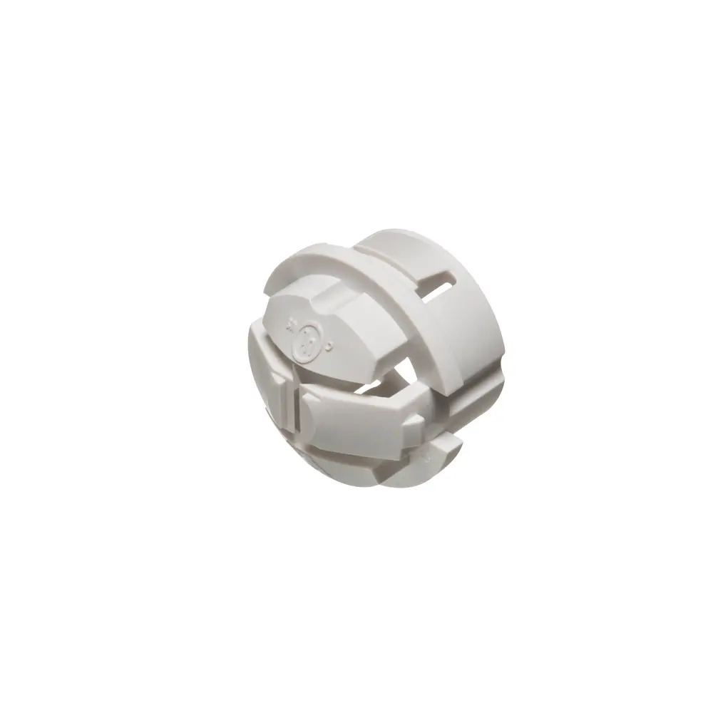 3/4" White Button™ Non-Metallic Push-In Connector, 3/4" Knockout, Plastic