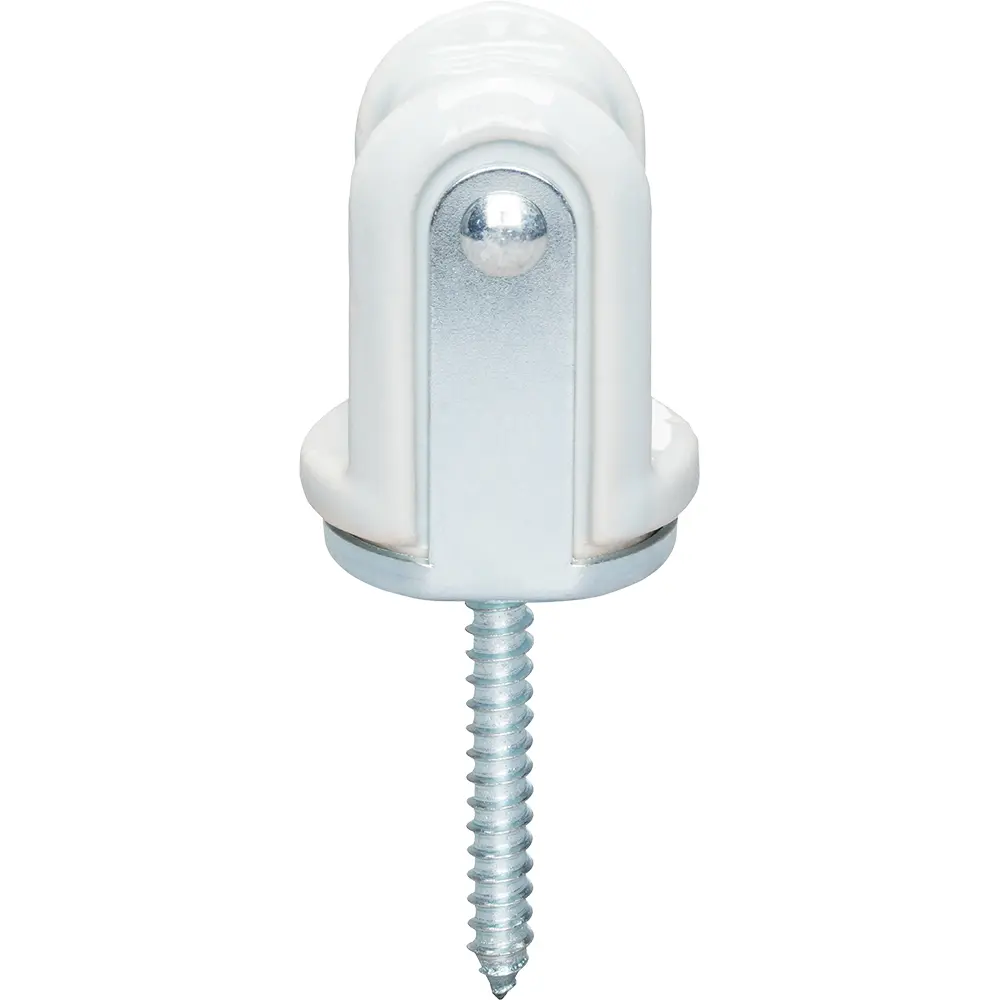 3/8 in. x 2-1/2 in. Lag Porcelain Wire Holder w/ Solid Rivet