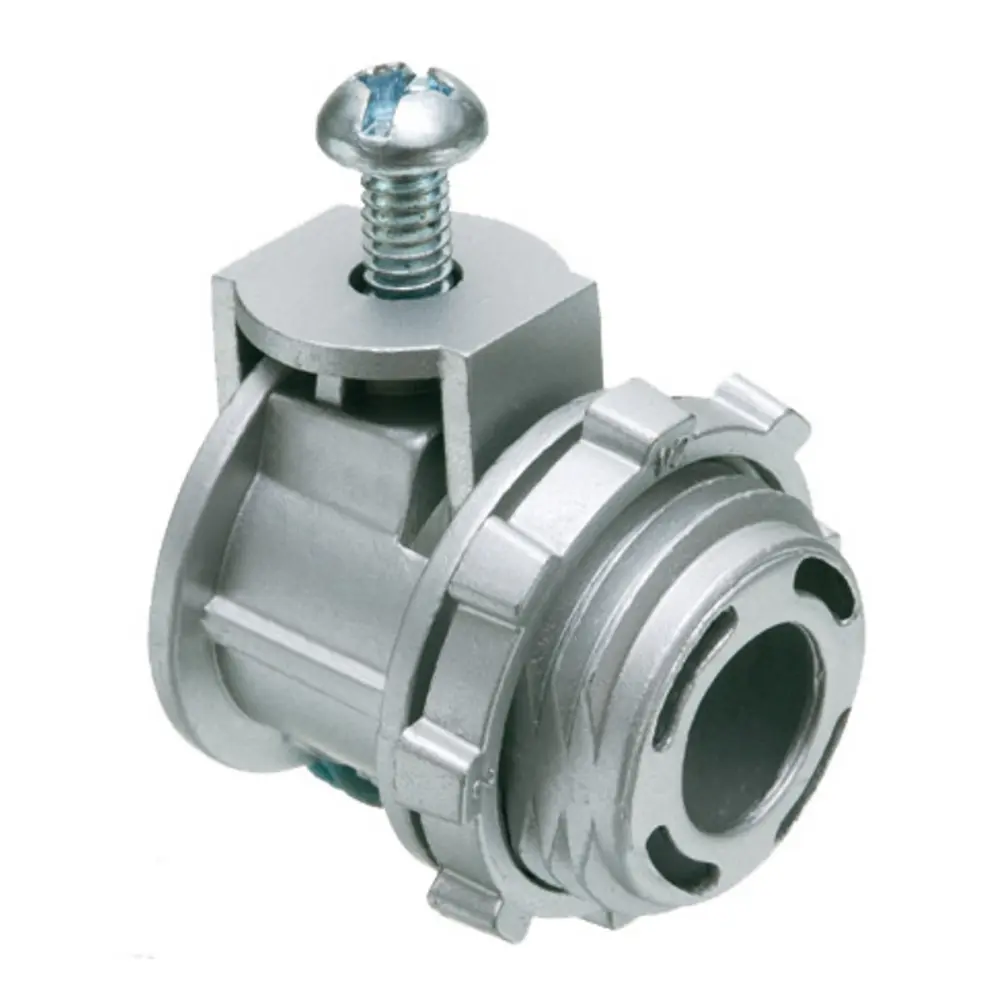 3/8" Saddle Grip® Connector, 1/2" Knockout, Zinc 1 3/8" Saddle Grip® Connector, 1/2" Knockout, Zinc
