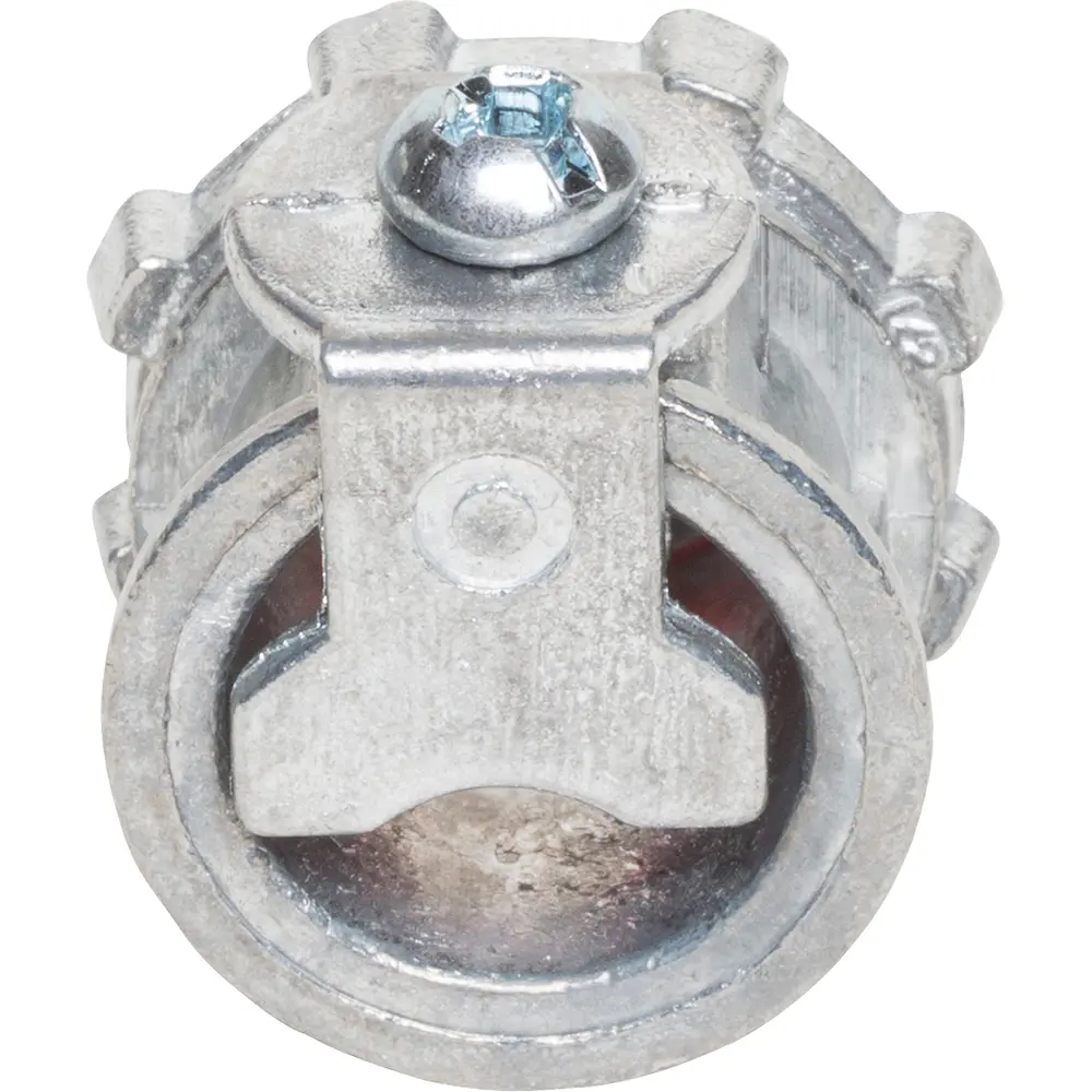 3/8" Saddle Grip® Connector w/ Insulated Throat, 1/2" Knockout, Zinc