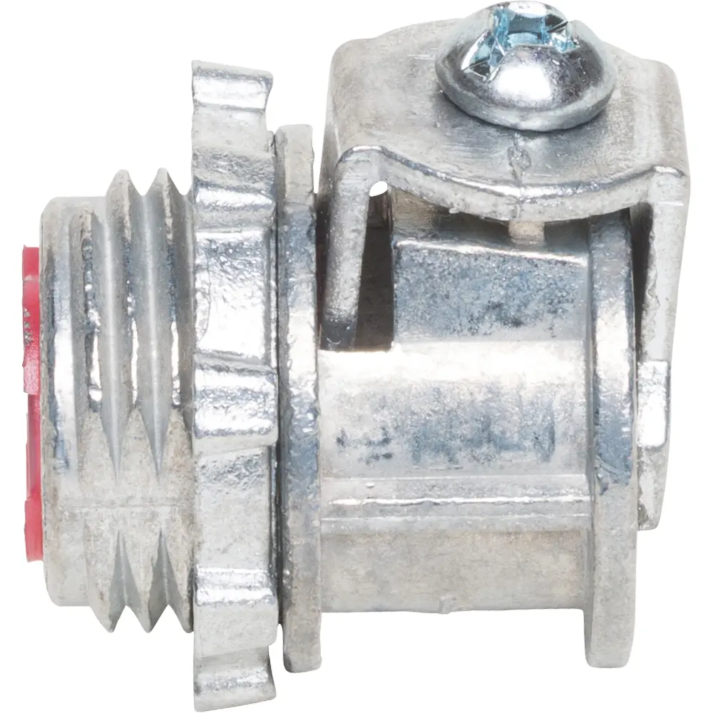 3/8" Saddle Grip® Connector w/ Insulated Throat, 1/2" Knockout, Zinc