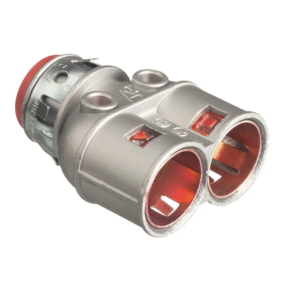 3/8" SNAP²IT® Duplex Connector w/ Insulated Throat, 0.485"-0.612" Cable Range