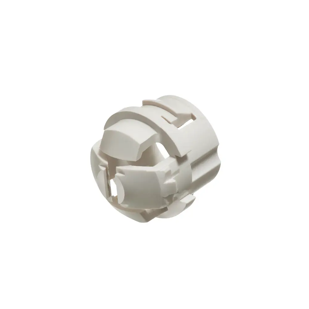 3/8" White Button™ Non-Metallic Push-In Connector, 1/2" Knockout, Plastic