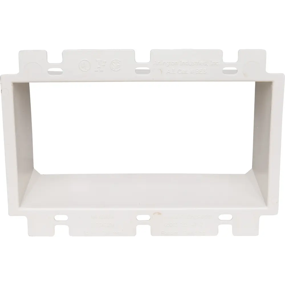 3-Gang Box Extender, White