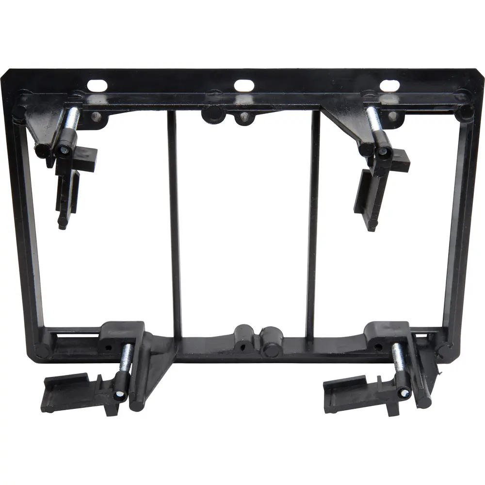 3-Gang Low Voltage Mounting Bracket, Black