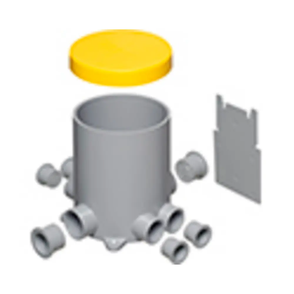 4-1/2" Floor Box w/ Plugs, Gray 1 4-1/2" Floor Box w/ Plugs, Gray