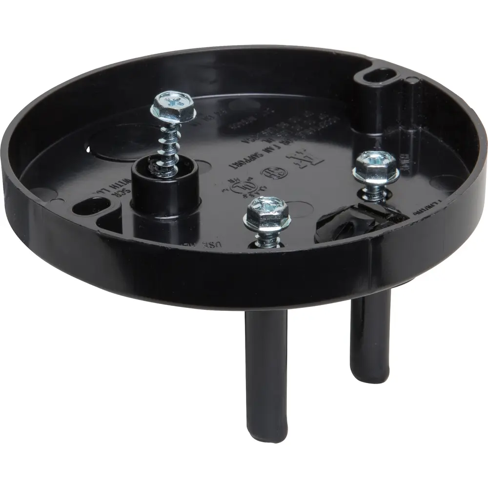 6.0 Cu. In. Fan & Fixture Mounting Box, Plastic, Black
