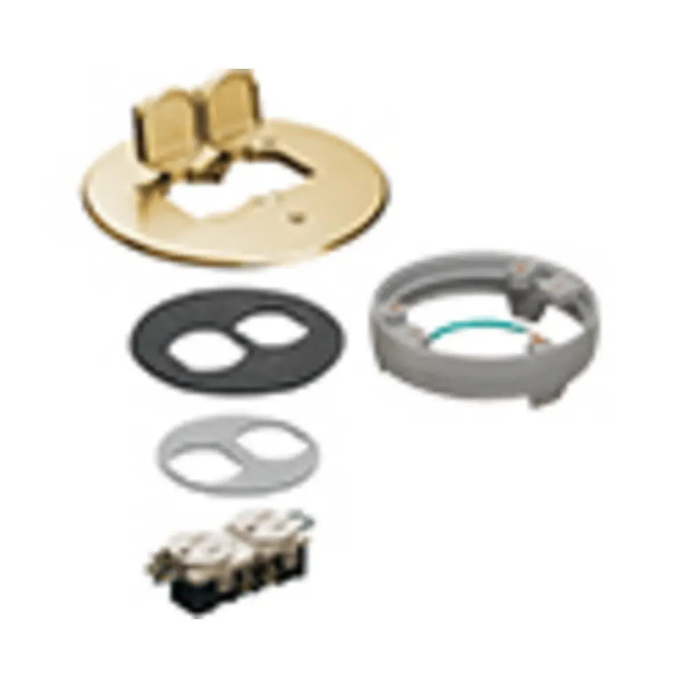 6" Flip Lid Style Metal Cover Kit w/ Leveling Ring, Brass
