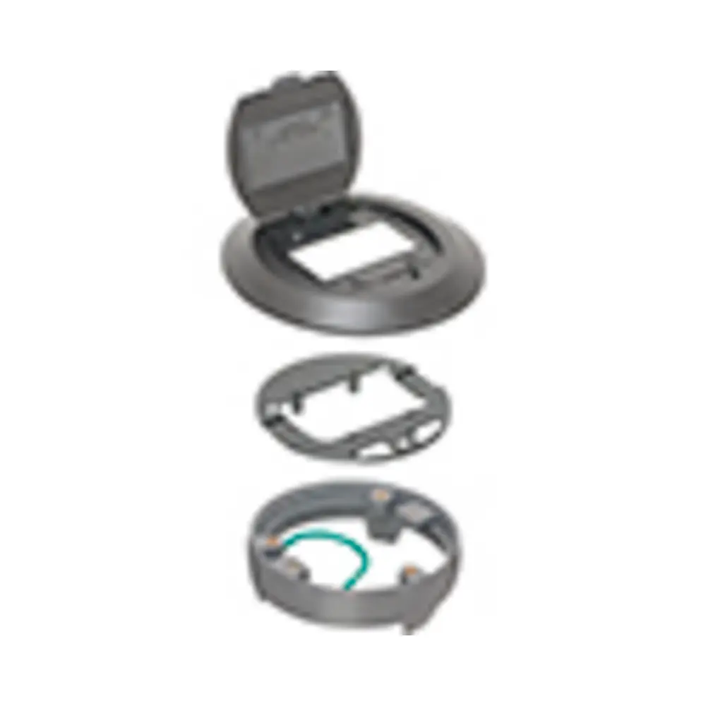 6" Round Cover Kit w/ Flip Lid, Black 1 6" Round Cover Kit w/ Flip Lid, Black