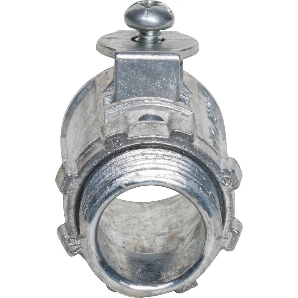 7/16" Saddle Grip® Connector, 1/2" Knockout, Zinc