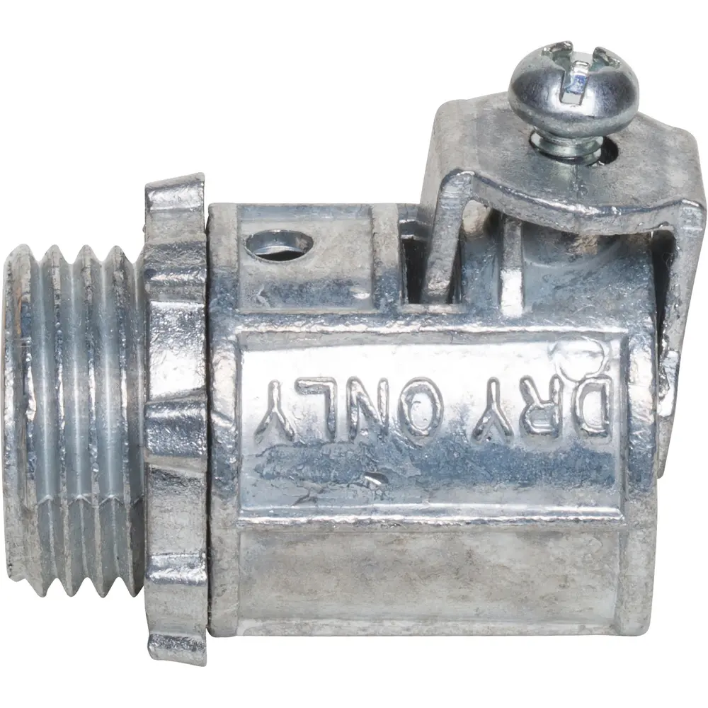 7/16" Saddle Grip® Connector, 1/2" Knockout, Zinc