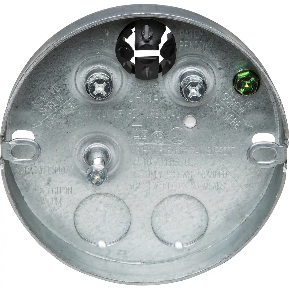 8.0 Cu. In. Steel Pan Fan & Fixture Mounting Box, For 5/8” Drywall