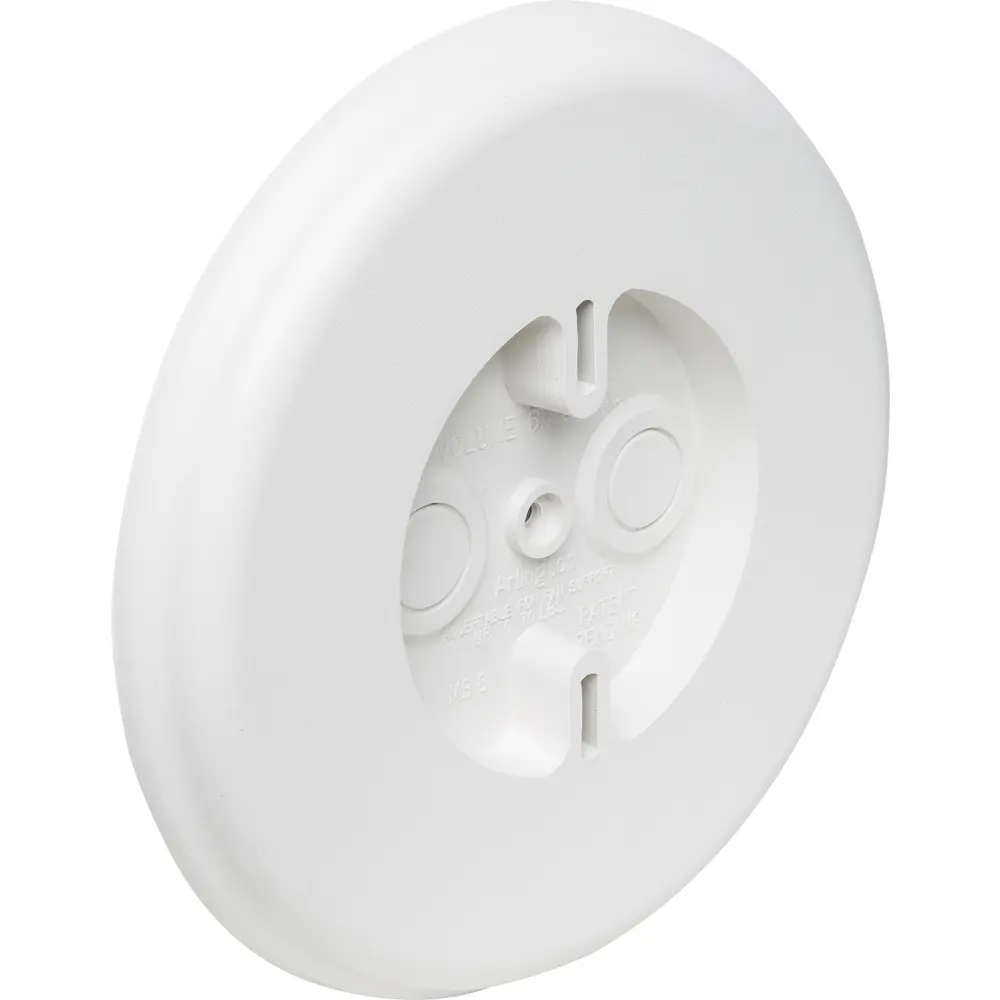 8" Mounting Block w/ Built-In Box, Plastic, White