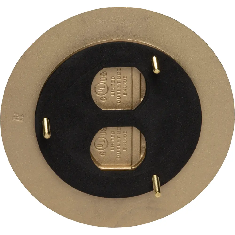 Cover Kit 6" Round Brass w/ 2 Flip Lids, Fits FLBC4500LR