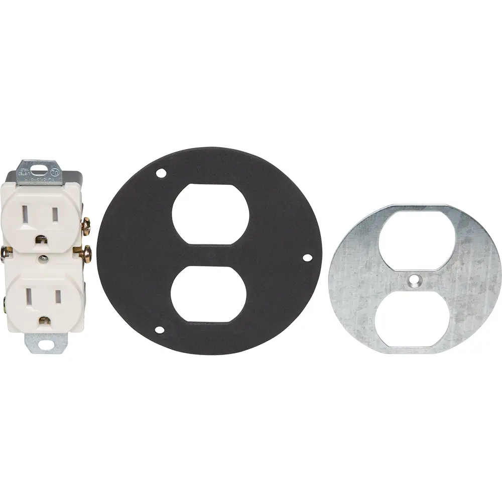 Cover Kit 6" Round Brass w/ 2 Flip Lids, Fits FLBC4500LR