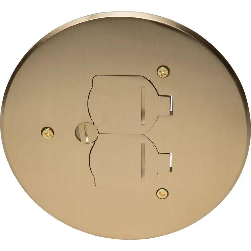 Cover Kit 6" Round Brass w/ 2 Flip Lids, Fits FLBC4500LR
