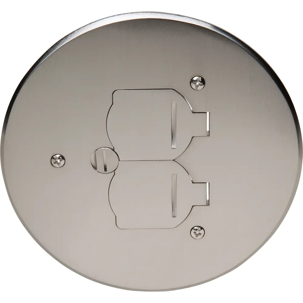 Cover Kit 6" Round Nickel-Plated w/ 2 Flip Lids, FLBC4500LR