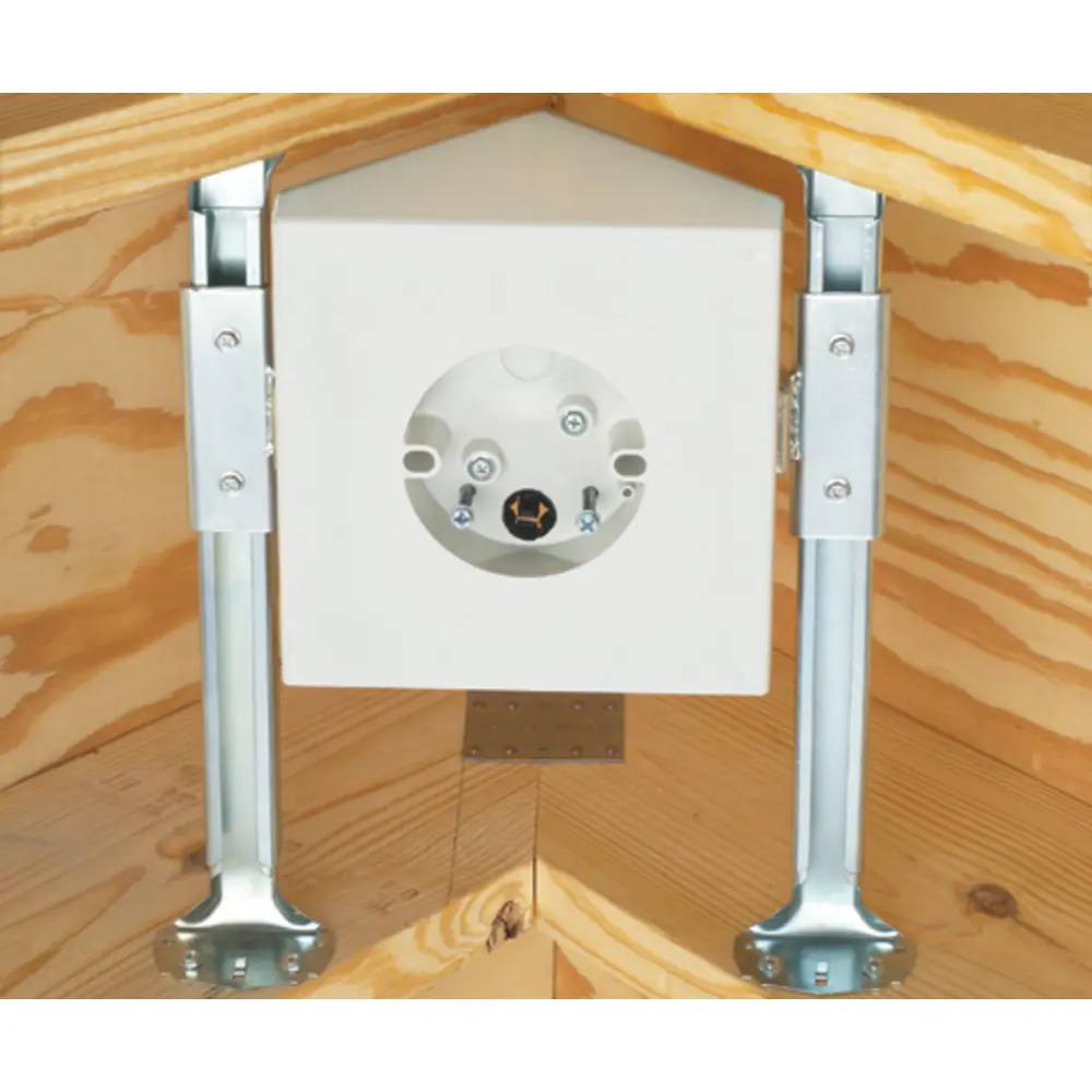 Fan and Fixture Mounting Box w/ Adjustable Brackets for New Construction, 14.5 Cu. In.
