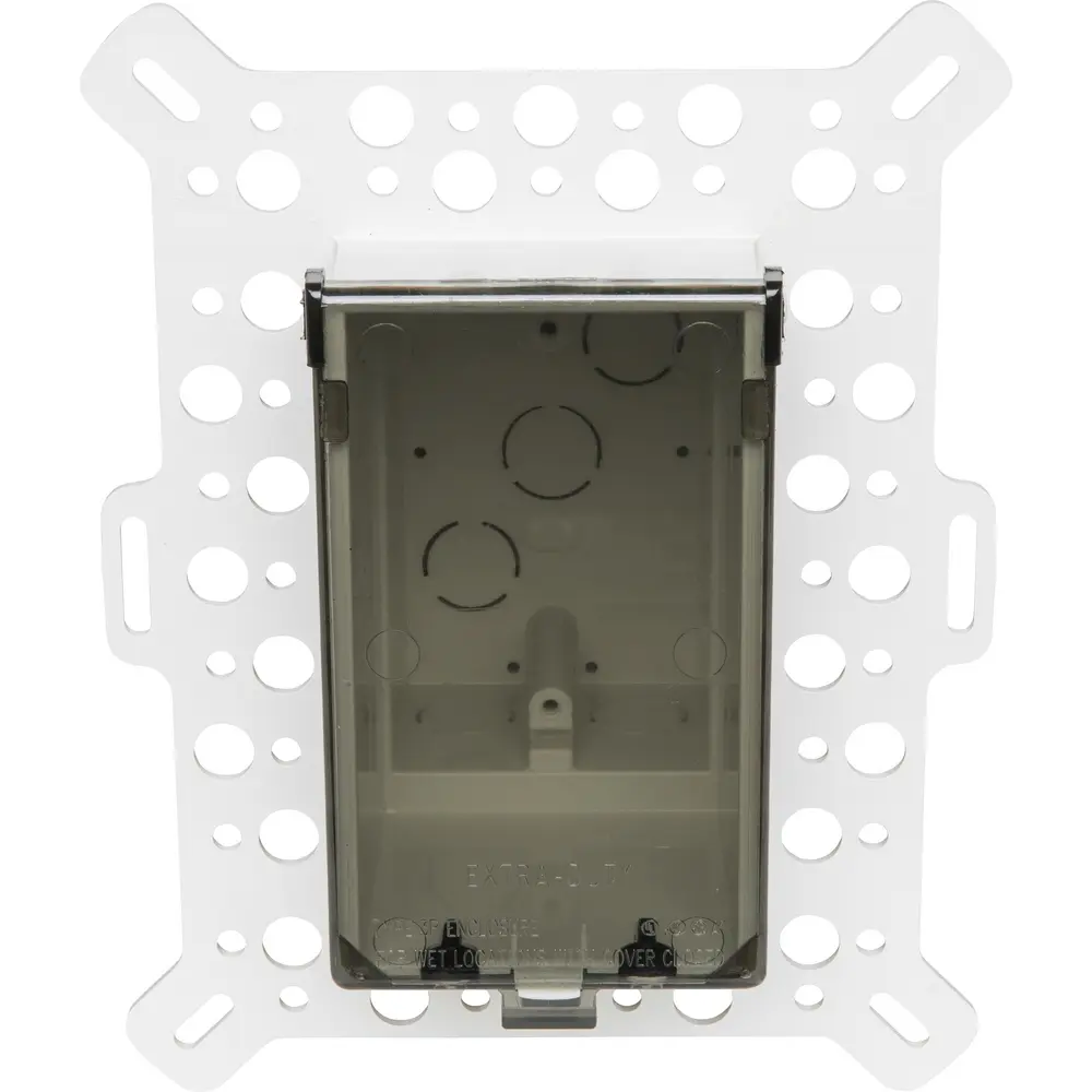 Low Profile InBox™ for New Stucco, Textured Surfaces, Rigid Siding, Single-Gang, Vertical, Clear Cover 3 Low Profile InBox™ for New Stucco, Textured Surfaces, Rigid Siding, Single-Gang, Vertical, Clear Cover