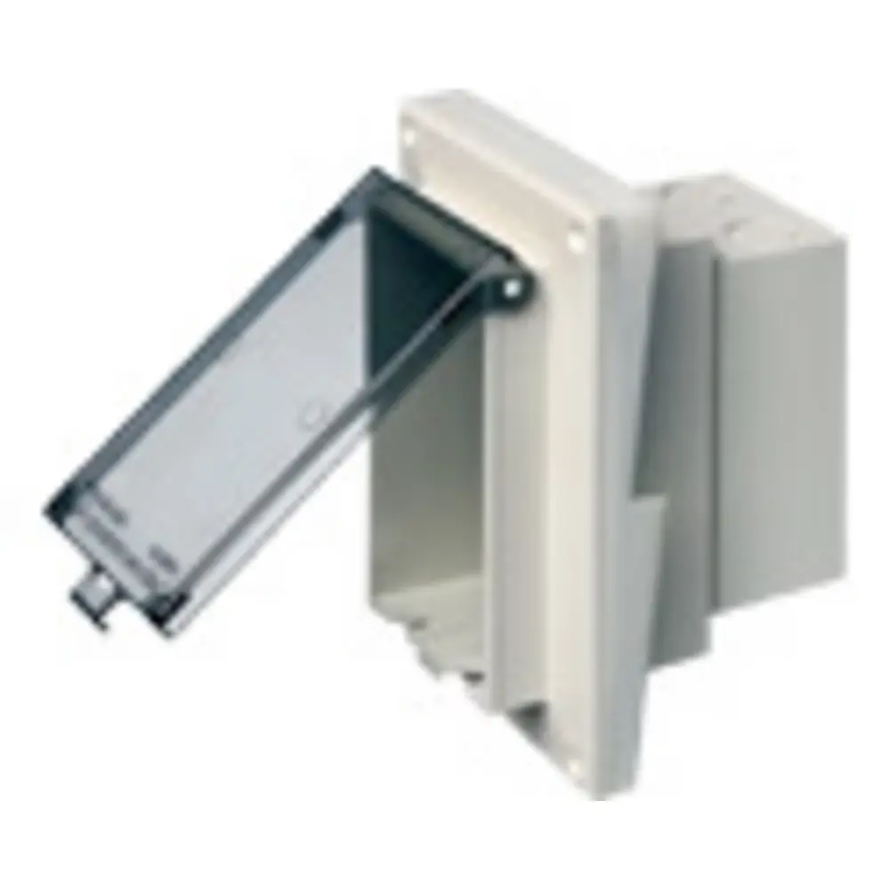 Low Profile InBox™, Single-Gang, 1/4" or 5/16" Lap Size , Vertical, Clear