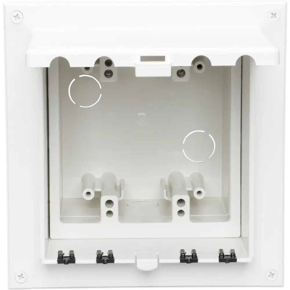 Non-Metallic Exterior Keypad Enclosure, 2-Gang, White Cover