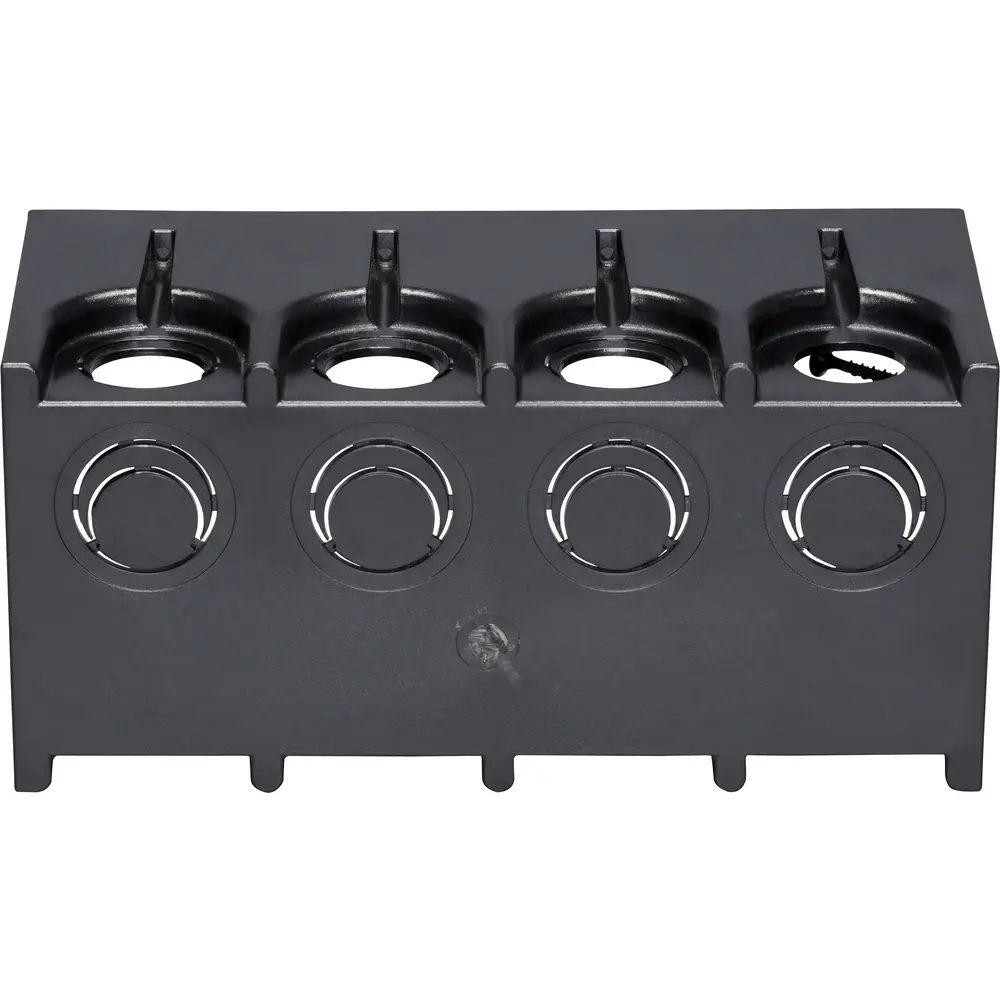 One Box™ Non-Metallic Outlet Box, Four-Gang, Black