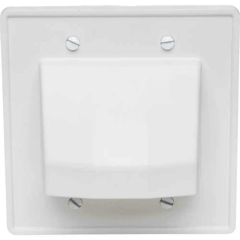 Reversible Low-Voltage Cable Entrance Plate, 2-Gang, White 2 Reversible Low-Voltage Cable Entrance Plate, 2-Gang, White