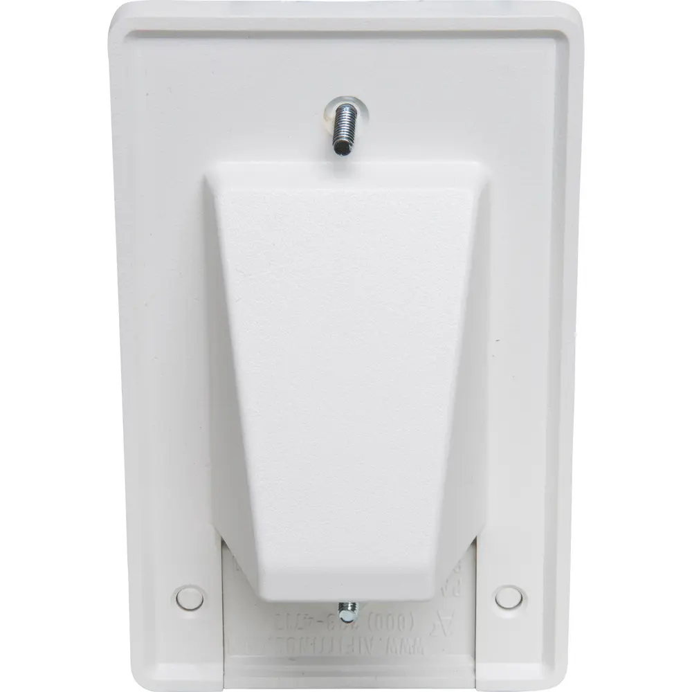 Single-Gang 2-Piece Reversible Low-Voltage Cable Entrance Plate, White