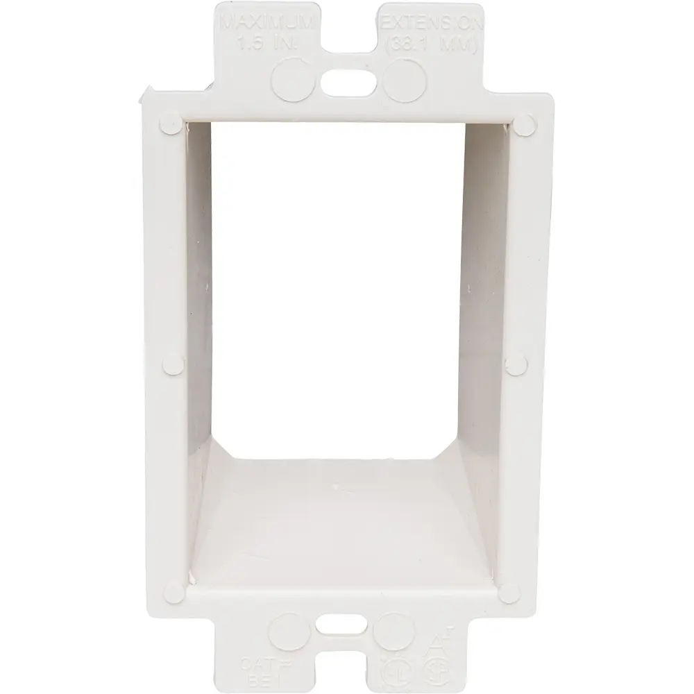Single-Gang Box Extender, White
