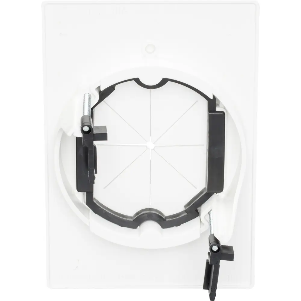 Single-Gang Cable Entry Bracket w/ Slotted Cover, Plastic, White