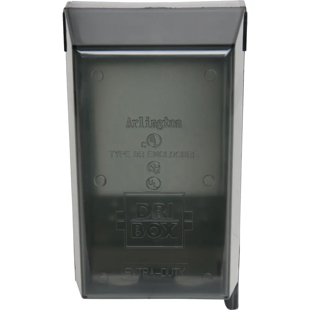 Single-Gang Dri-Box™ Adapters w/ Non-Metallic Cover and Base, Vertical, Clear
