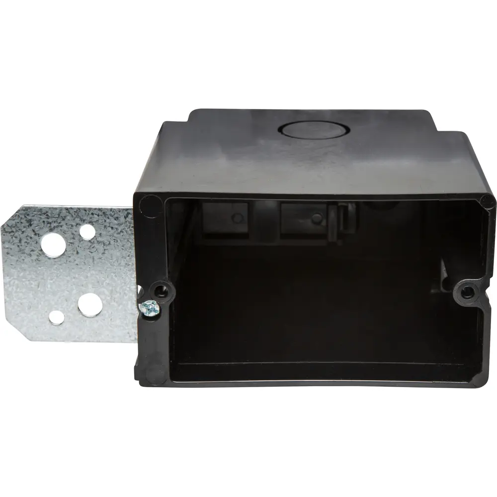Single-Gang Horizontal Screw Mount, Black