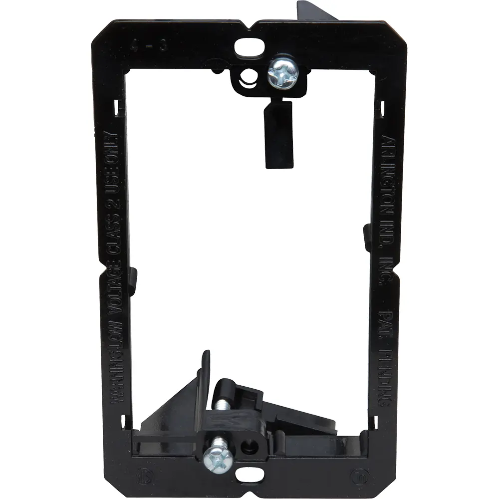 Single-Gang Low Voltage Mounting Bracket, Black 2 Single-Gang Low Voltage Mounting Bracket, Black