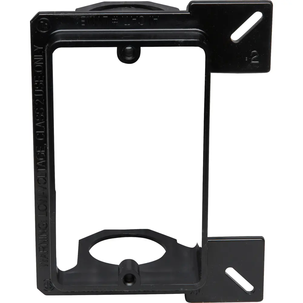 Single-Gang Low Voltage Mounting Bracket for New Construction, Black