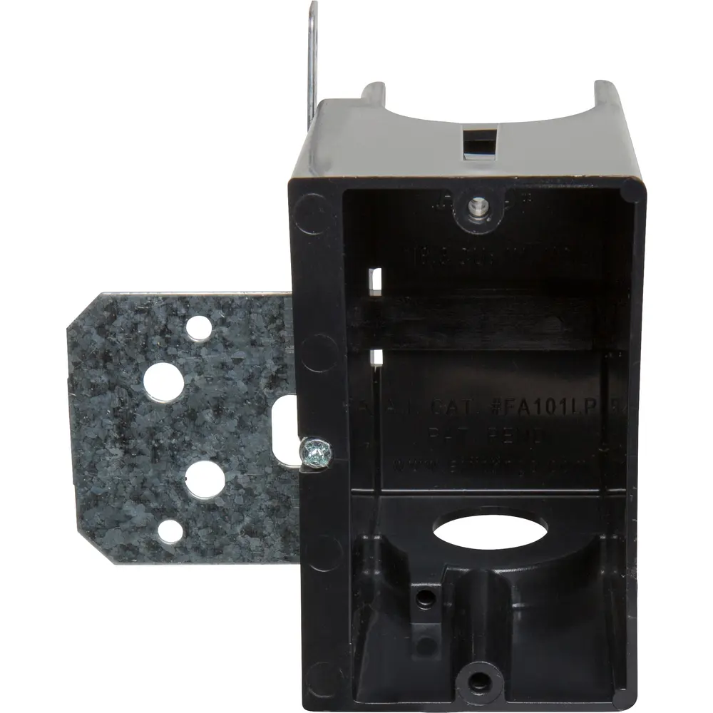 Single-Gang Non-Metallic Outlet Box, Black